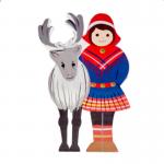 Magneetti Saami nainen ja poro