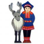 Magneeti Saami mies ja poro